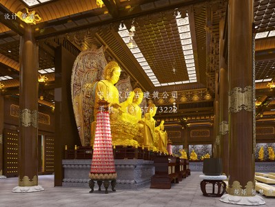 温州寺庙大雄宝殿装修设计施工