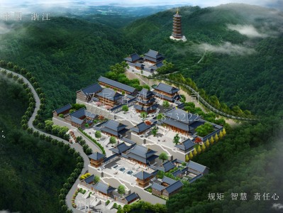 温州龙王寺古建规划设计布局图