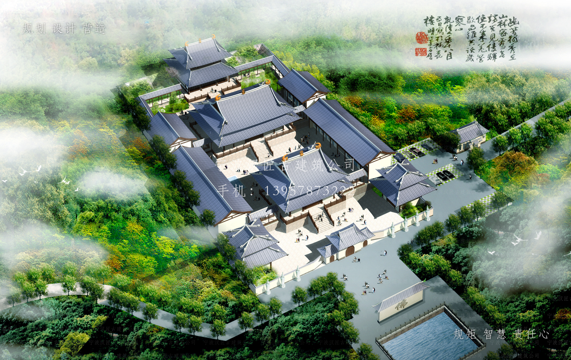 温州依云寺建筑规划设计图